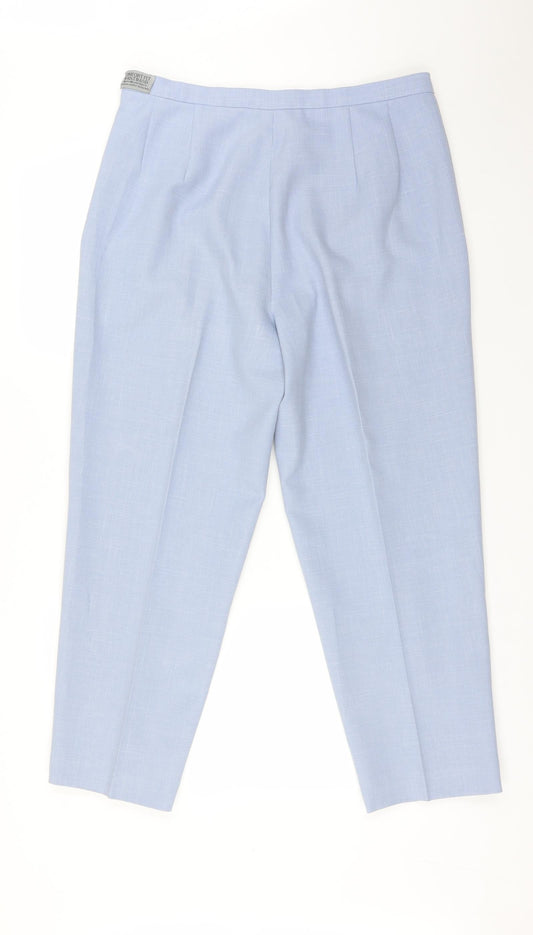 SEPARATES Womens Blue Polyester Trousers Size 16 L26 in Regular