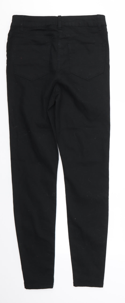 Papaya Denim Womens Black Cotton Skinny Jeans Size 8 L29 in Regular