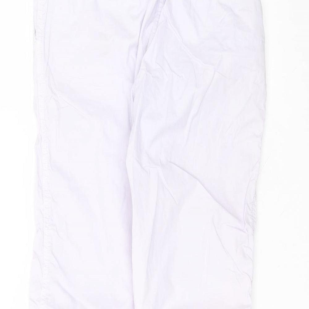 Marks and Spencer Womens Purple Cotton Trousers Size 10 L25 in Regular