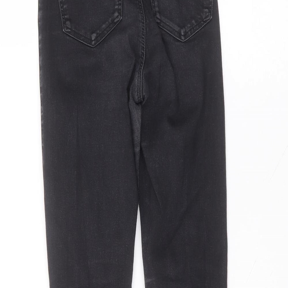 Topshop Womens Black Cotton Skinny Jeans Size 26 in L30 in Regular
