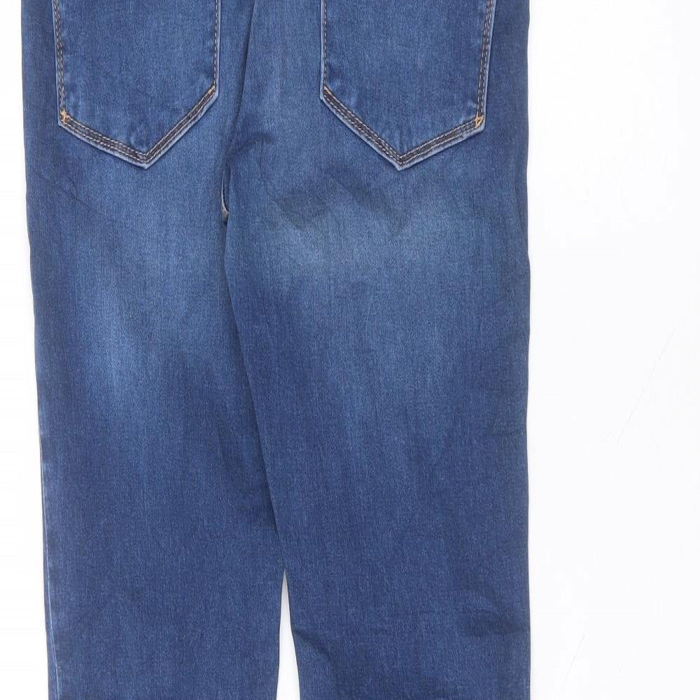 Preworn Womens Blue Cotton Skinny Jeans Size 8 L30 in Regular