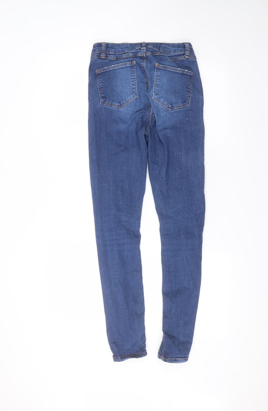 Denim & Co. Womens Blue Cotton Skinny Jeans Size 8 L27 in Regular