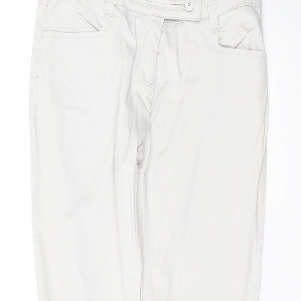 Crew Clothing Womens Grey  Cotton Straight Jeans Size 34 L30 in Regular