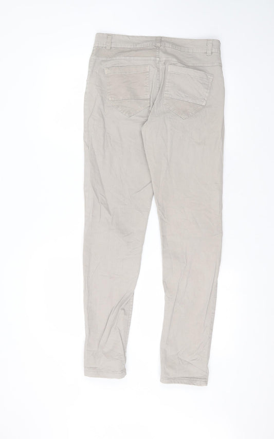 Made in Italy Womens Grey Cotton Skinny Jeans Size M L30 in Regular