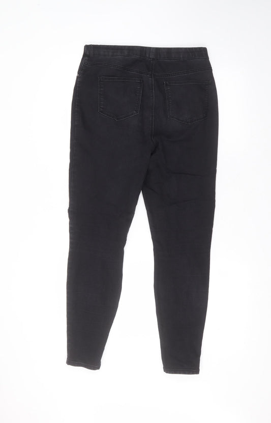 Matalan Womens Black Cotton Skinny Jeans Size 10 L27 in Regular
