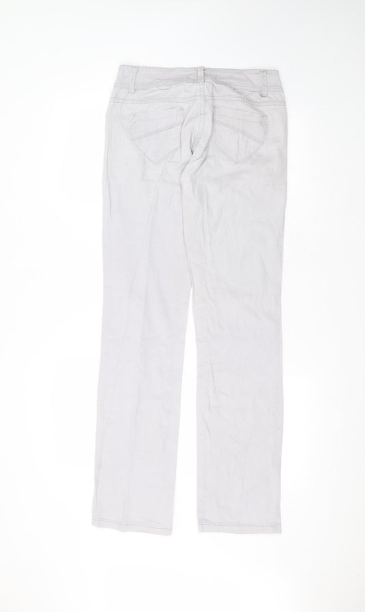 miss Womens Grey Cotton Skinny Jeans Size 12 L30 in Regular