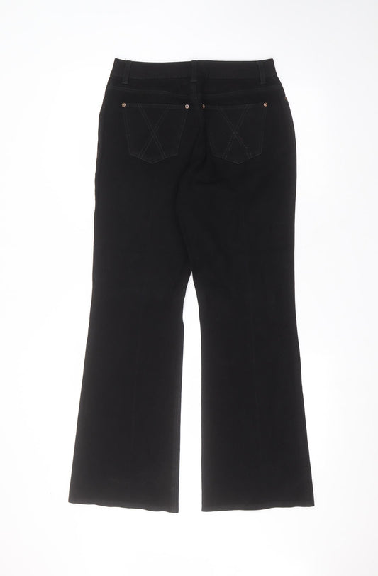 Preworn Womens Black Cotton Straight Jeans Size 32 in L29 in Regular