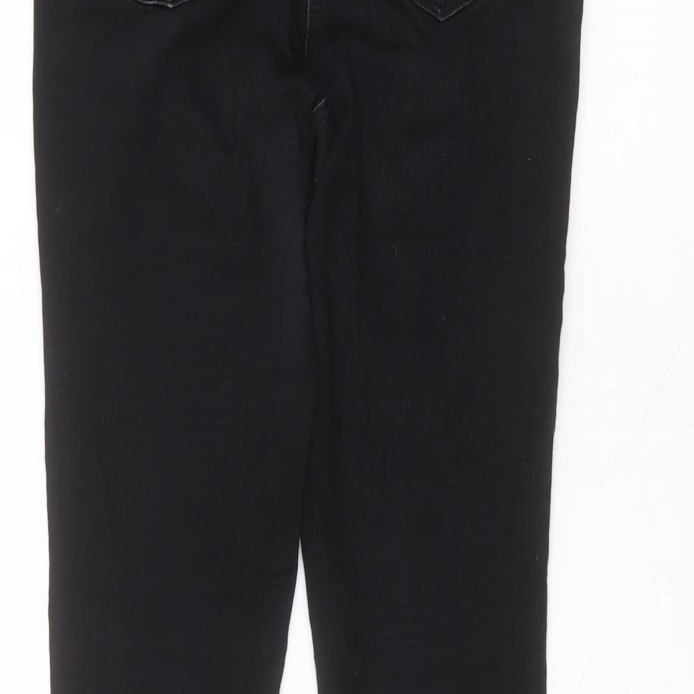 Matalan Womens Black Cotton Skinny Jeans Size 12 L29 in Regular