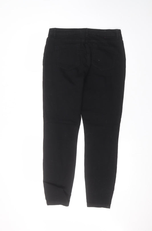 Matalan Womens Black Cotton Skinny Jeans Size 12 L27 in Regular