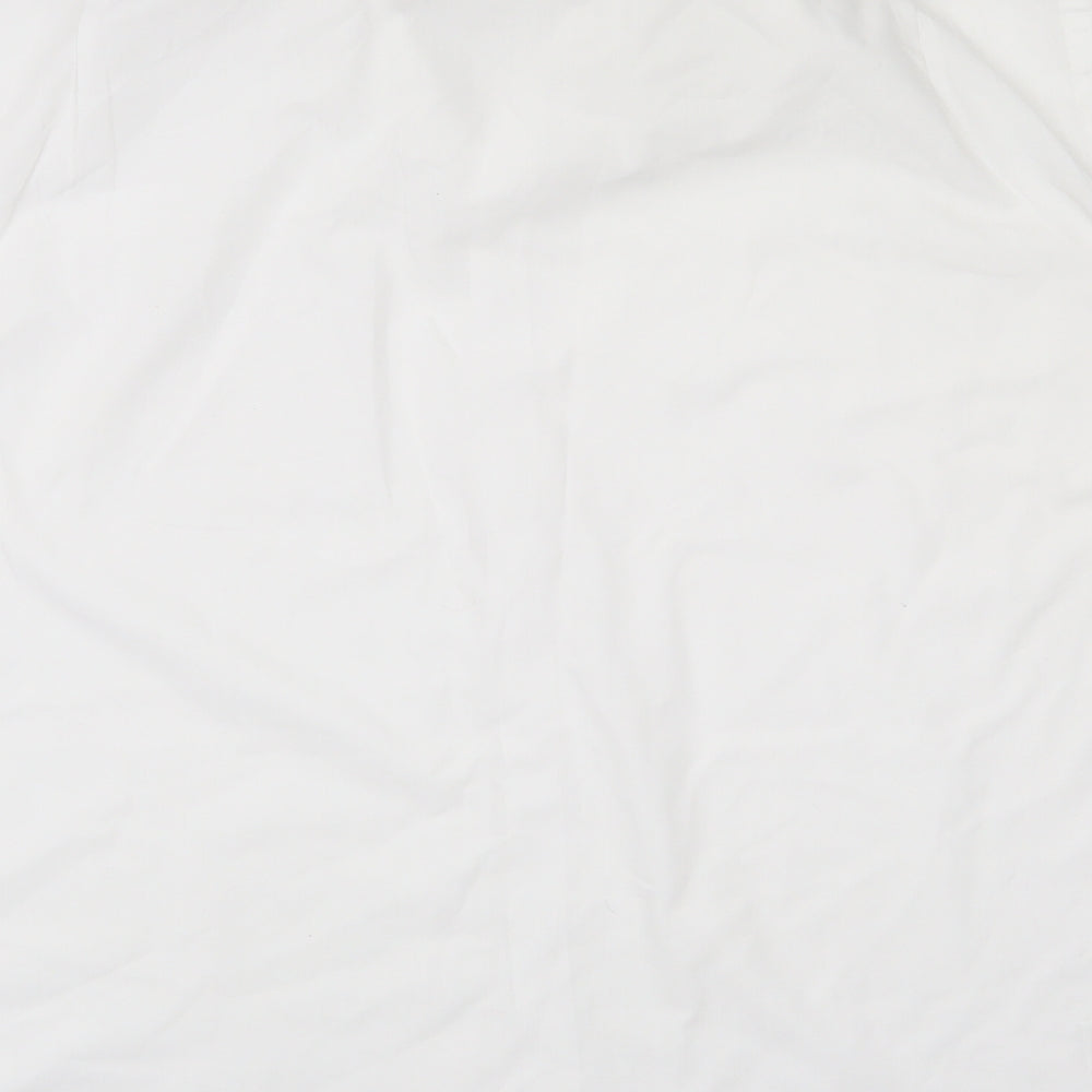 Marks and Spencer Womens White Polyester Basic Button-Up Size 16 Collared