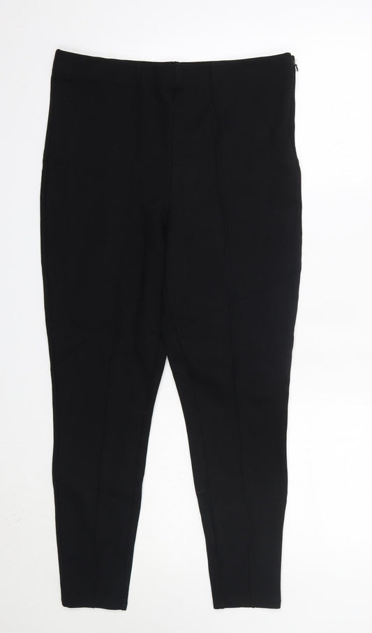 Matalan Womens Black Viscose Dress Pants Trousers Size 14 L24 in Regular