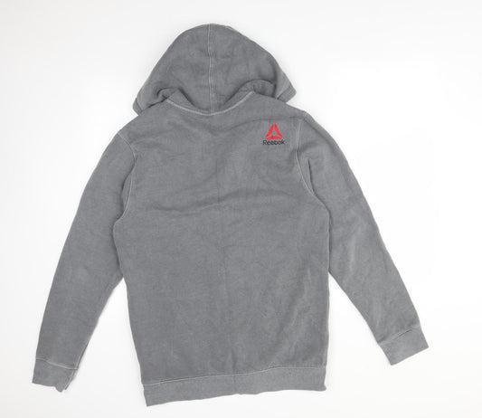 Reebok Mens Grey  Cotton Full Zip Hoodie Size M   - FORGING ELITE FITNESS