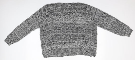 Papaya Womens Grey Roll Neck Cotton Pullover Jumper Size 18