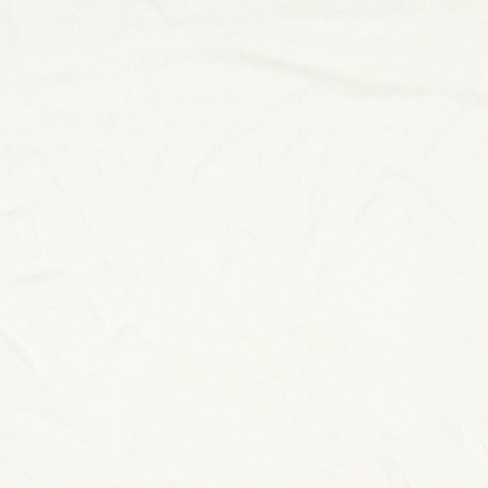 Riddell Womens White Acrylic Basic T-Shirt Size 8 Round Neck