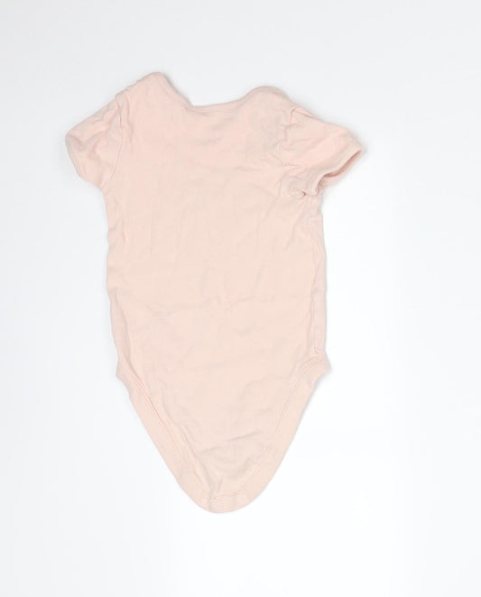 George Girls Pink Cotton Bodysuit One-Piece Size 2-3 Years - DISNEY MINNIE MOUSE