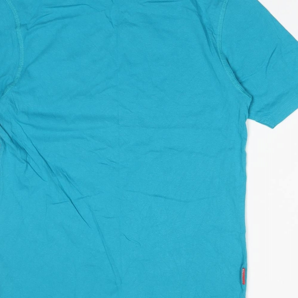 Slazenger Mens Blue Cotton T-Shirt Size S Round Neck
