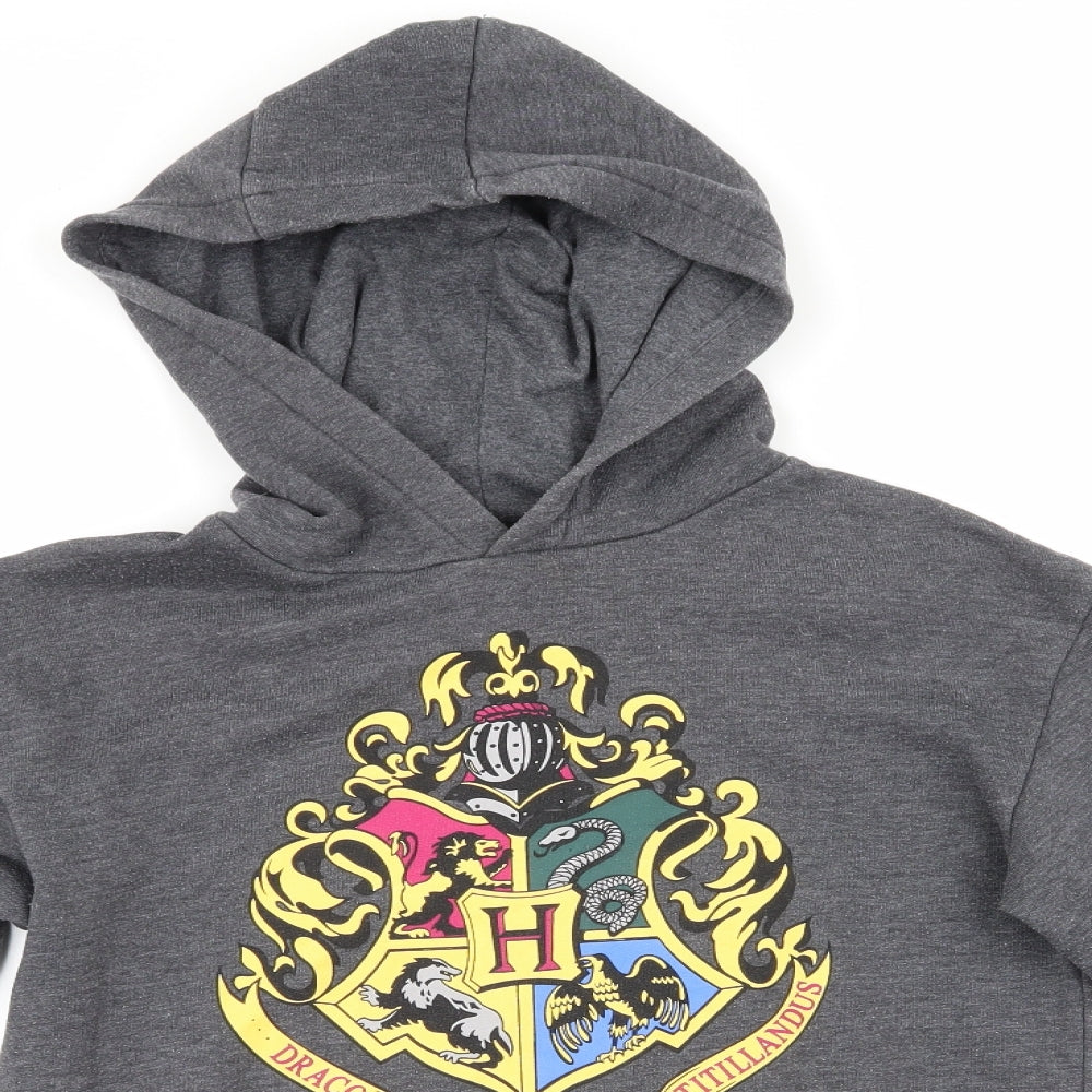 Harry Potter by Primark Mens Grey Polyester Pullover Hoodie Size XS - Hogwarts