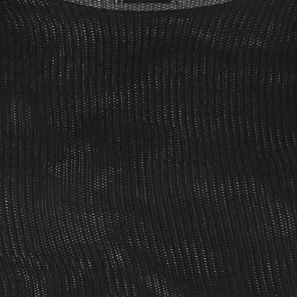 Zara Womens Black Polyester Basic T-Shirt Size M Round Neck