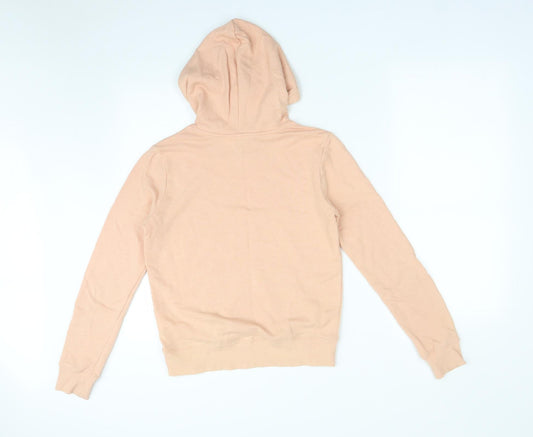 H&M Womens Orange Cotton Pullover Hoodie Size XS