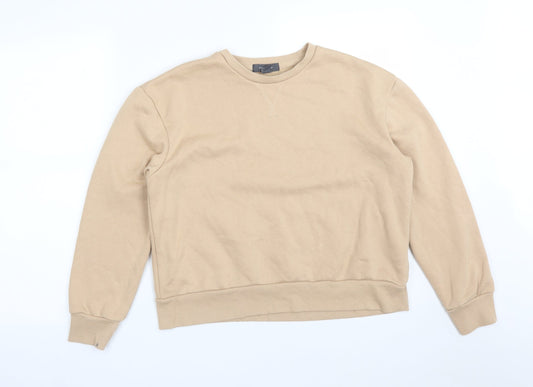 Primark Womens Beige Cotton Pullover Sweatshirt Size XS
