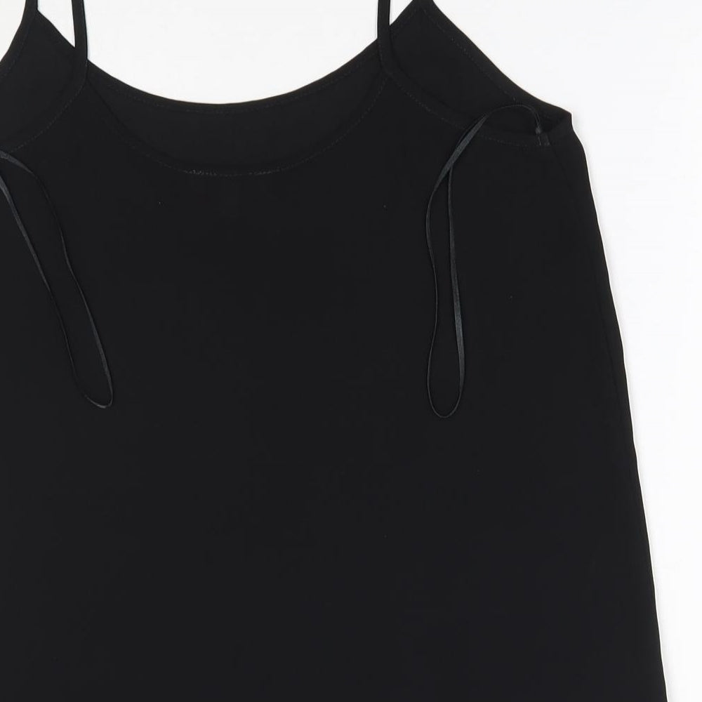 Matalan Womens Black Polyester Camisole Blouse Size 10 Round Neck
