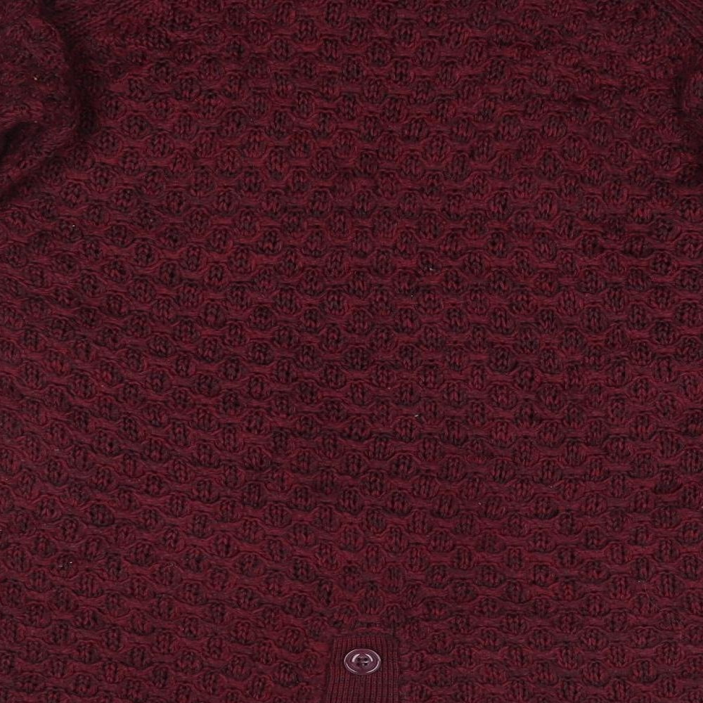 New Look Womens Purple Round Neck Acrylic Pullover Jumper Size M