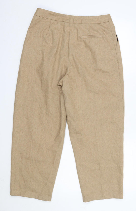 Light Before Dark Womens Brown Wool Dress Pants Trousers Size M L25 in Regular