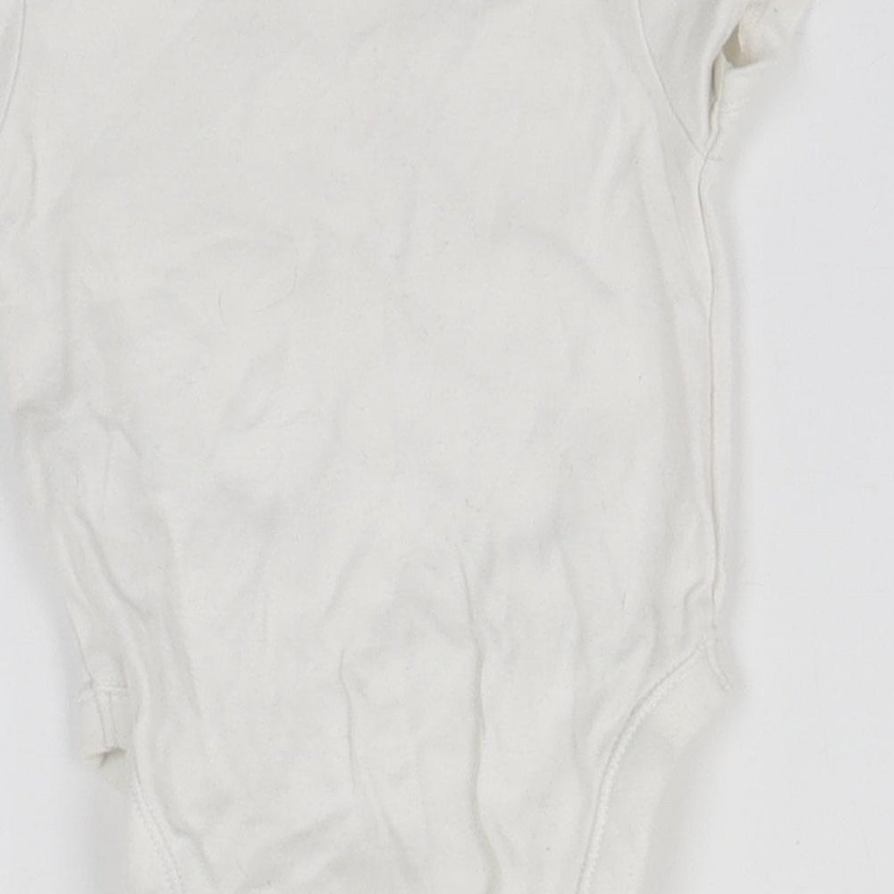 George Baby White Cotton Leotard One-Piece Size 0-3 Months - I love my Mummy