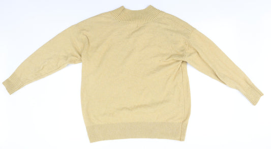 Papaya Womens Beige V-Neck Polyester Pullover Jumper Size M
