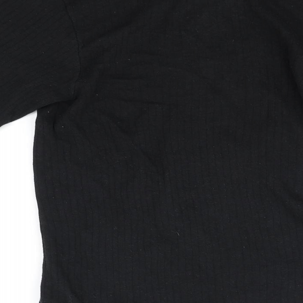 Hi Gear Womens Black Round Neck Cotton Pullover Jumper Size S