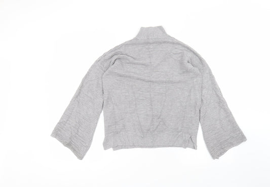 F&F Womens Grey Viscose Basic T-Shirt Size 10 Round Neck