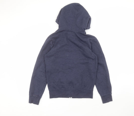 Nanny State Womens Blue Cotton Full Zip Hoodie Size XS
