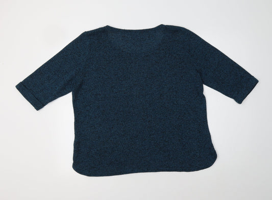 New Look Womens Green Crew Neck Polyester Pullover Jumper Size 18