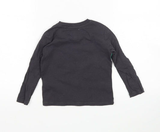 CoolClub Boys Grey Cotton Basic T-Shirt Size 2 Years Round Neck