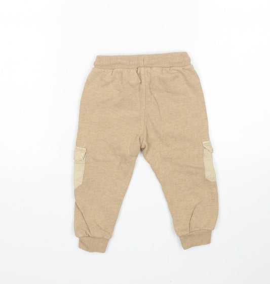 Coolclub Boys Beige Sweatpants Trousers Size 18 Months