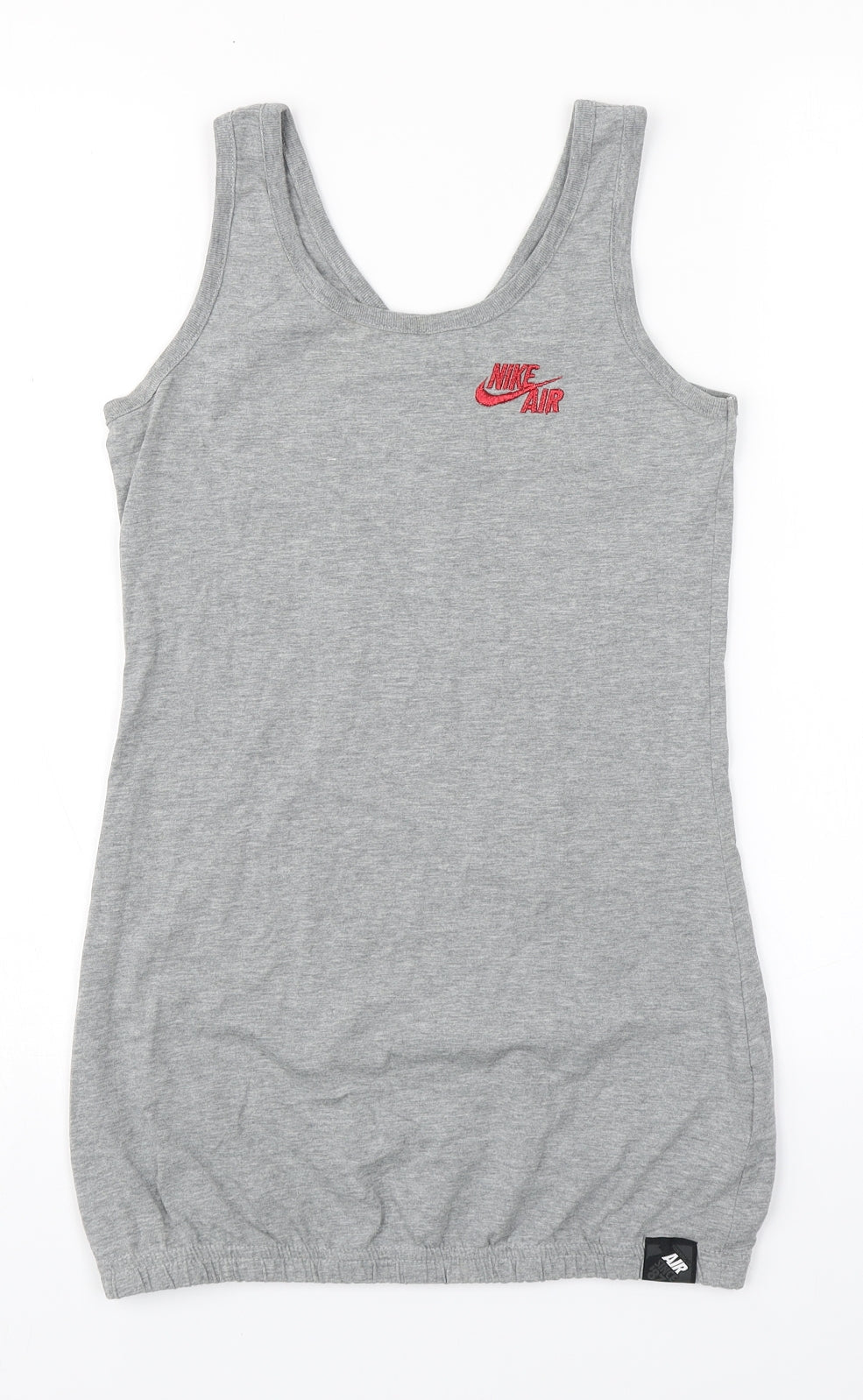 Nike Mens Grey Cotton Basic Tank Size S Round Neck