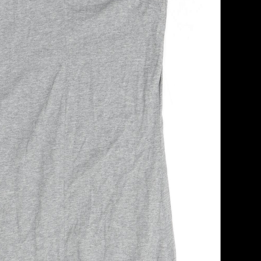 Nike Mens Grey Cotton Basic Tank Size S Round Neck