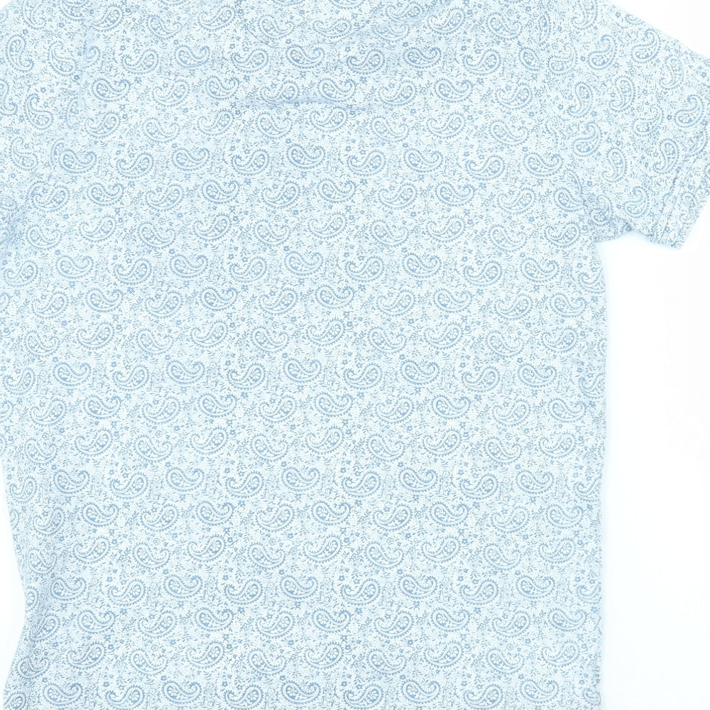 Duck and Cover Mens Blue Cotton Polo Size M Collared