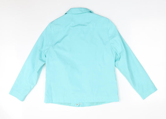 BM Womens Blue Overcoat Coat Size XS