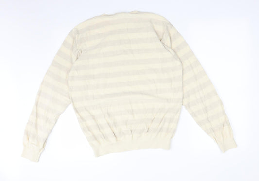 Stark Mens Multicoloured Striped Cotton Pullover Sweatshirt Size XL