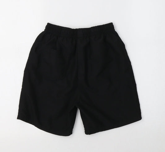 George Boys Black Polyester Sweat Shorts Size 9-10 Years Regular