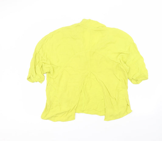 River Island Womens Green Viscose Basic Blouse Size 6 Collared
