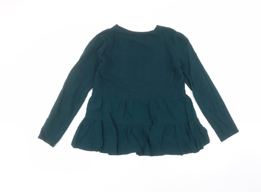 Zara Womens Green Round Neck Polyester Pullover Jumper Size S