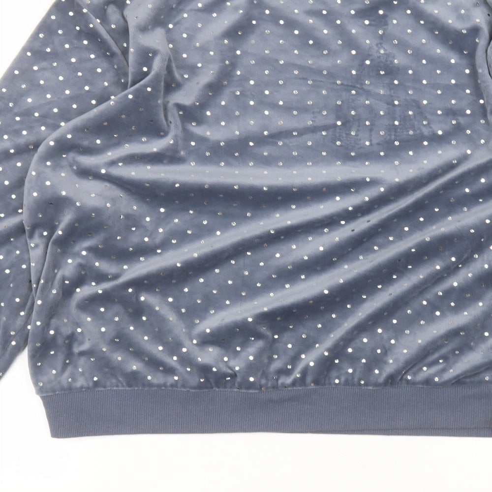 George Womens Blue Round Neck Polyester Pullover Jumper Size 12