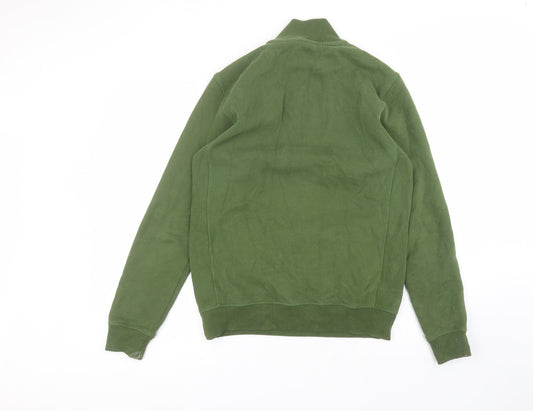NEXT Mens Green Round Neck Cotton Pullover Jumper Size S