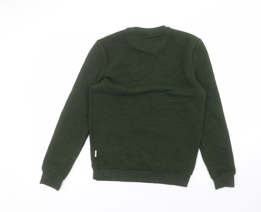 Peter Werth Womens Green Round Neck Polyester Pullover Jumper Size S