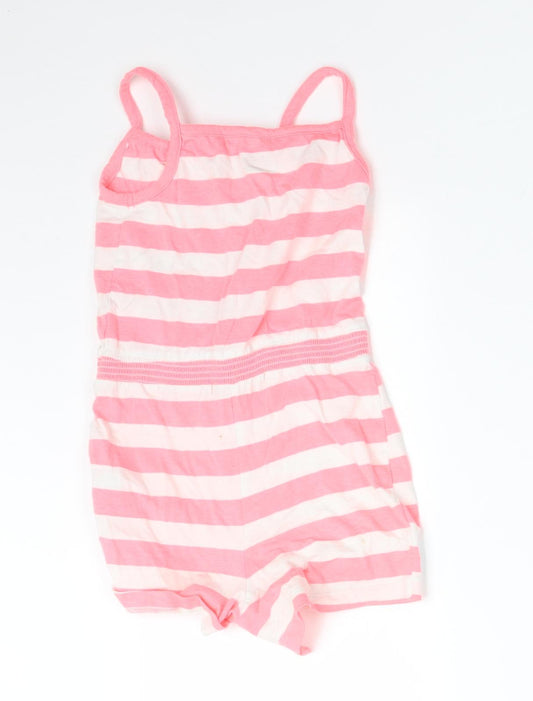 Young Dimension Girls Multicoloured Striped Cotton Romper One-Piece Size 36 Months - MINNIE MOUSE