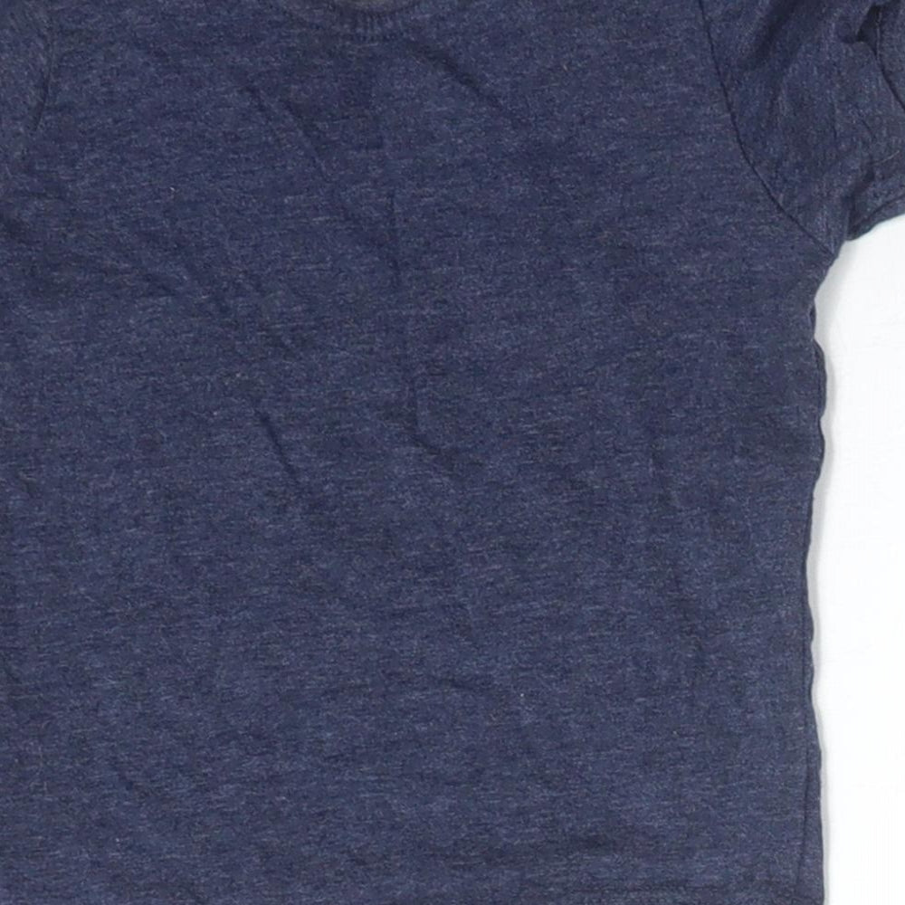 Young Dimension Girls Blue Floral Cotton Basic T-Shirt Size 12-18 Months Round Neck - I LOVE MY GRANDMA AND SHE LOVES ME