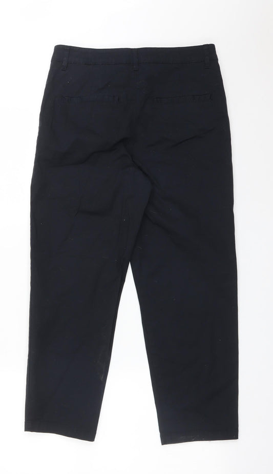 ASOS Womens Blue Cotton Chino Trousers Size 8 L24 in Regular