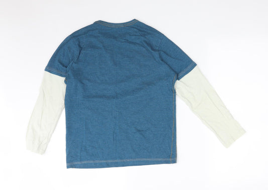 George Boys Multicoloured Cotton Basic T-Shirt Size 11-12 Years Round Neck